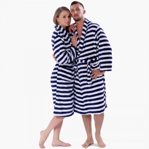 Dospělé pruhované roucho muži ženy pyžama