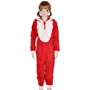 Děti Coral Fleece s kapucí vánoční kostým Onesie